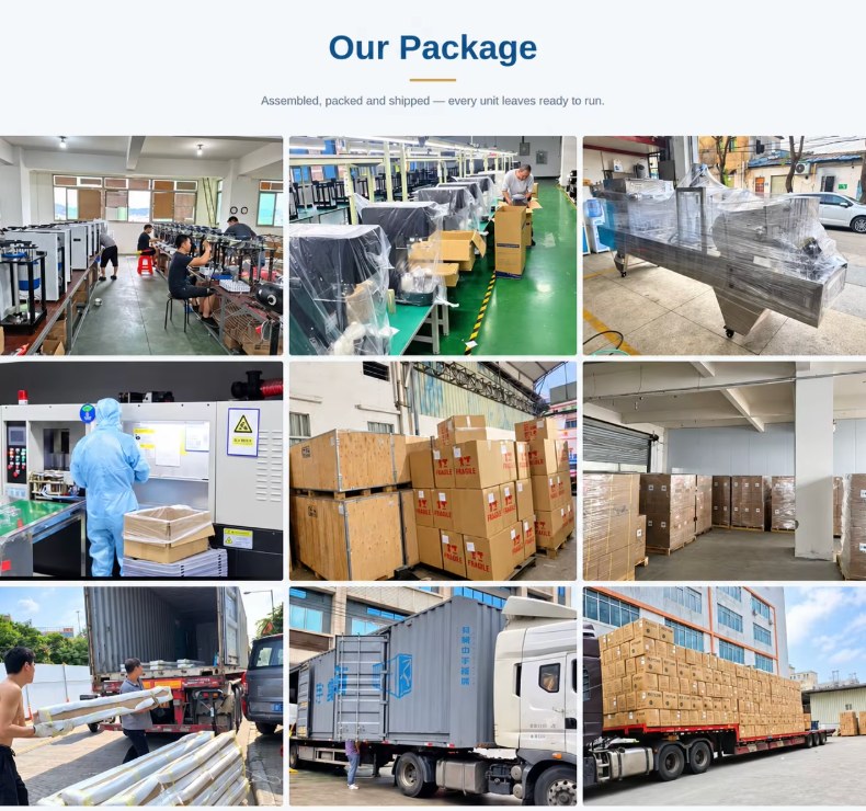 Our package — Langtai machines assembled, packed and shipped ready to run